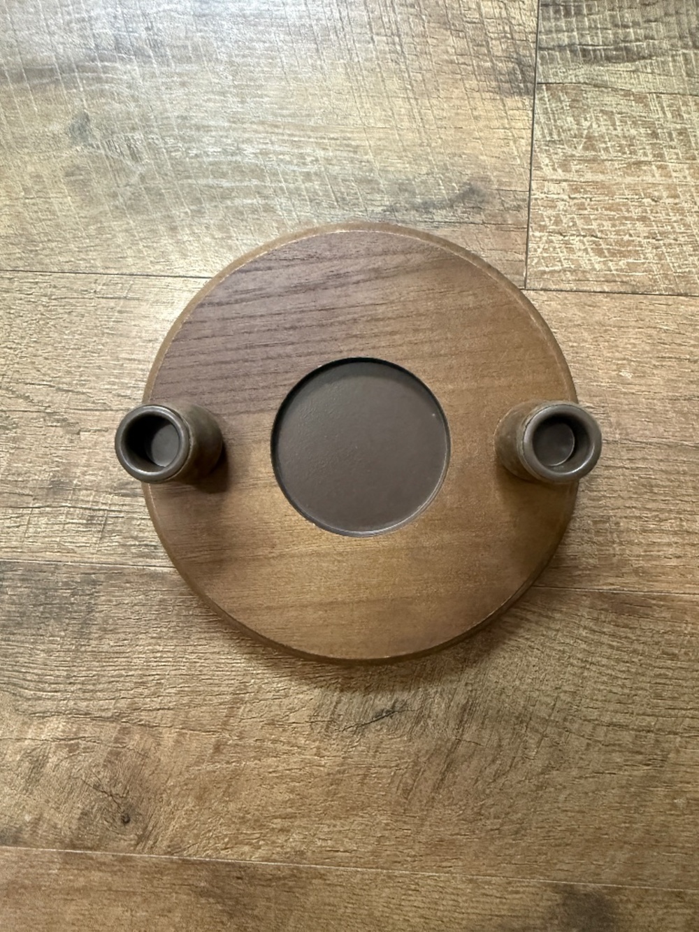 Wooden Unity candle holder